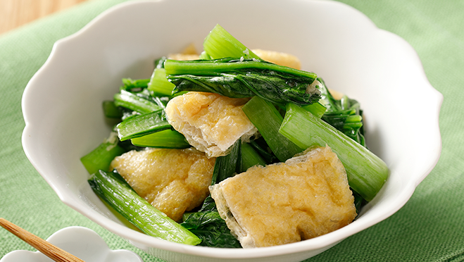 油揚げと小松菜の煮びたし